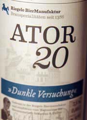 Riegele Ator20 Etikett